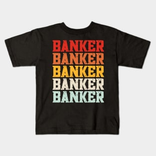 Funny Loan Officer Retro Vintage banker Kids T-Shirt